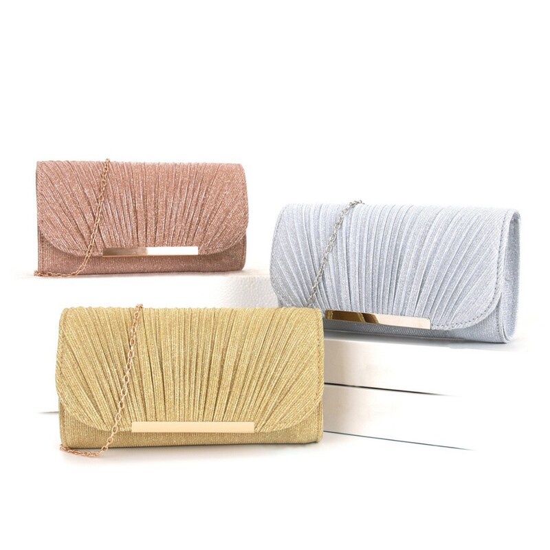 Direct Sales from Foreign Trade Factories: Pleated Evening Bag, Round-Bottomed Women's Clutch Bag, Niche Exquisite Glitter Bag, Women's Party Bag Direct Sales from Foreign Trade Factories: Pleated Evening Bag, Round-Bottomed Women's Clutch Bag, Niche Exquisite Glitter Bag, Women's Party Bag