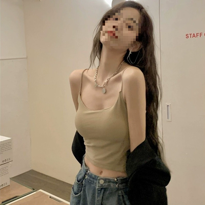 Топ с чашечками, летний sexy короткий бюстгальтер, облегающий, тонкий