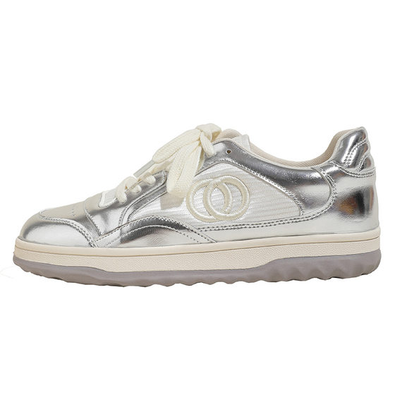 Genuine Leather white shoes for women 2023 Summer new platform sports versatile casual shoes for women Chanel style flat clunky sneakers