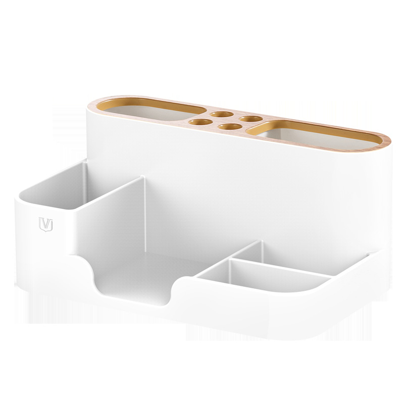 Weijian caja de almacenamiento de escritorio plástico multi-rejilla simple cosméticos hogar Oficina sundries organización caja fábrica al por mayor