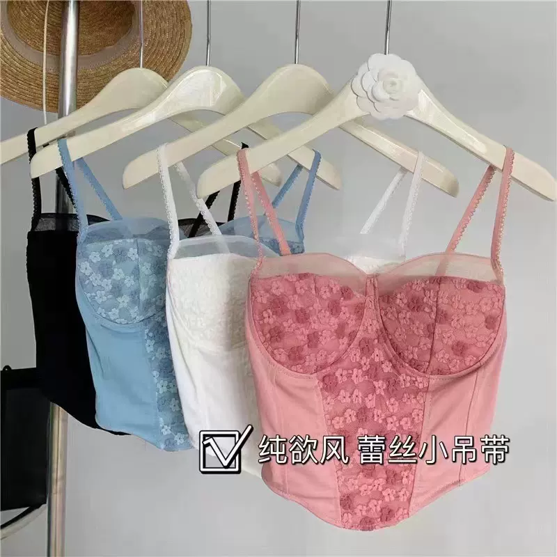 法式美背吊带背心女可外穿内搭设计感辣妹性感打底抹胸上衣裹胸女