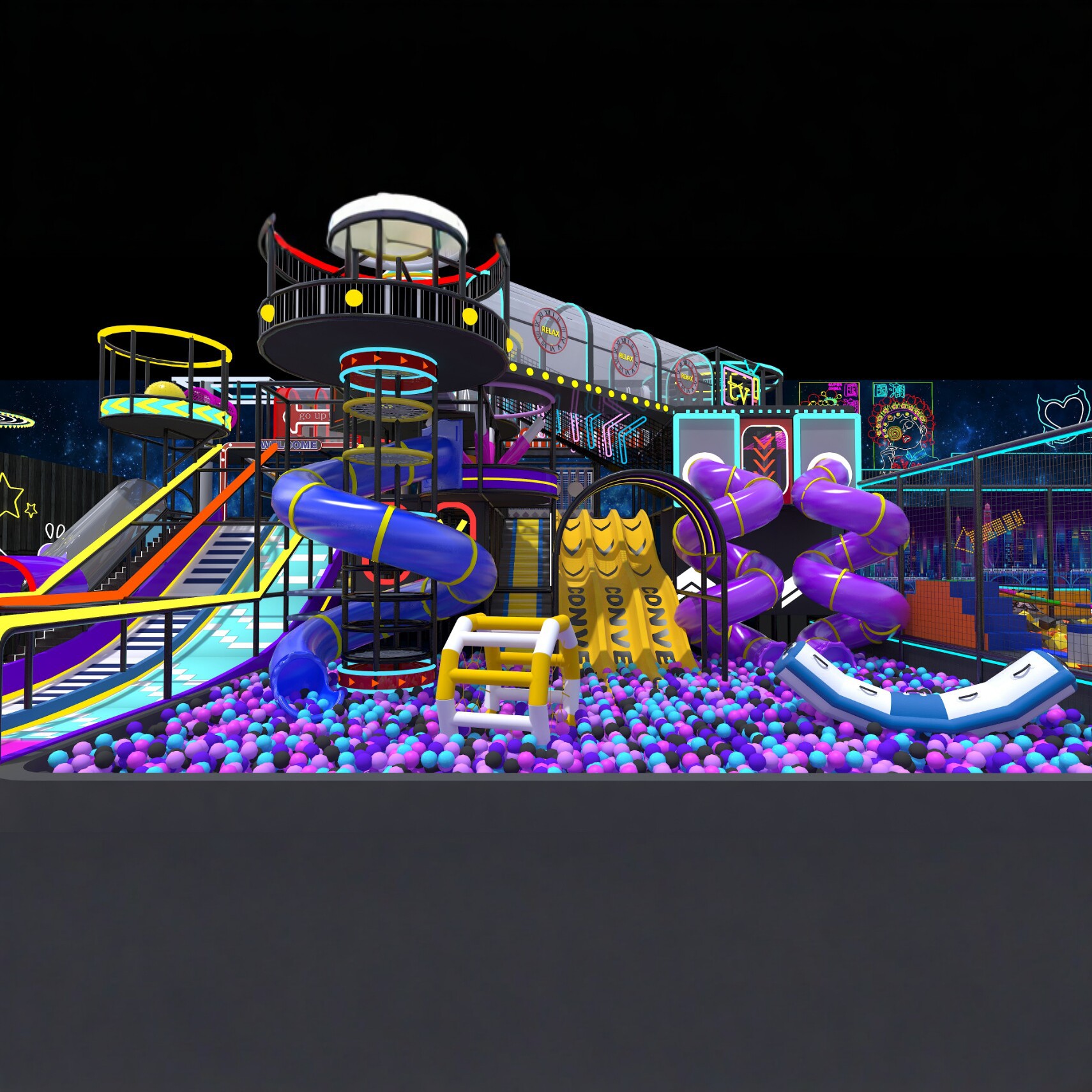 户外广场游乐园不锈钢滑梯 景区公园无动力游乐设备 儿童游乐设施