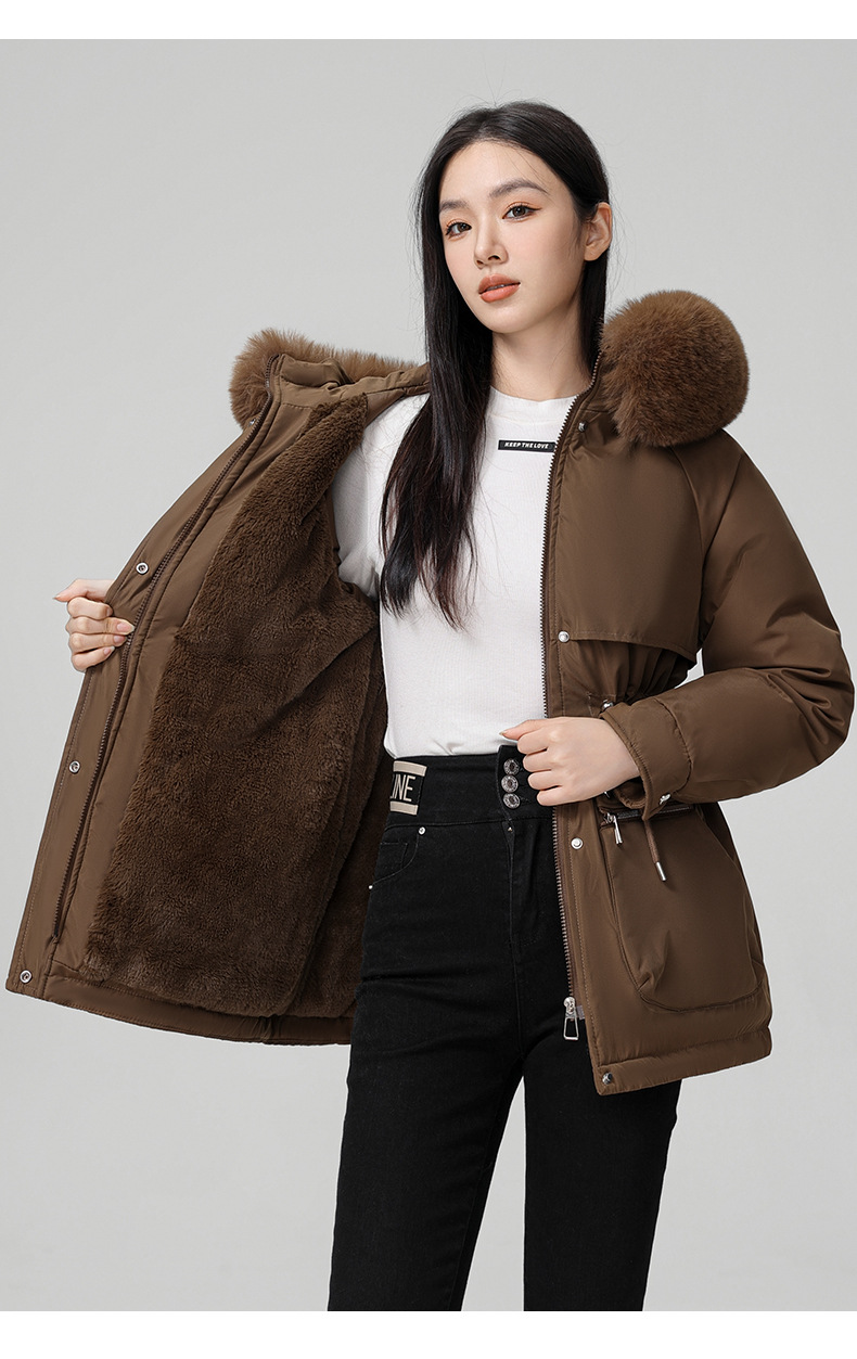 Foreign trade plus veet overcomes women's long 2024 new winter style jacket, slimming and thickening cotton coat, small_voghion.com