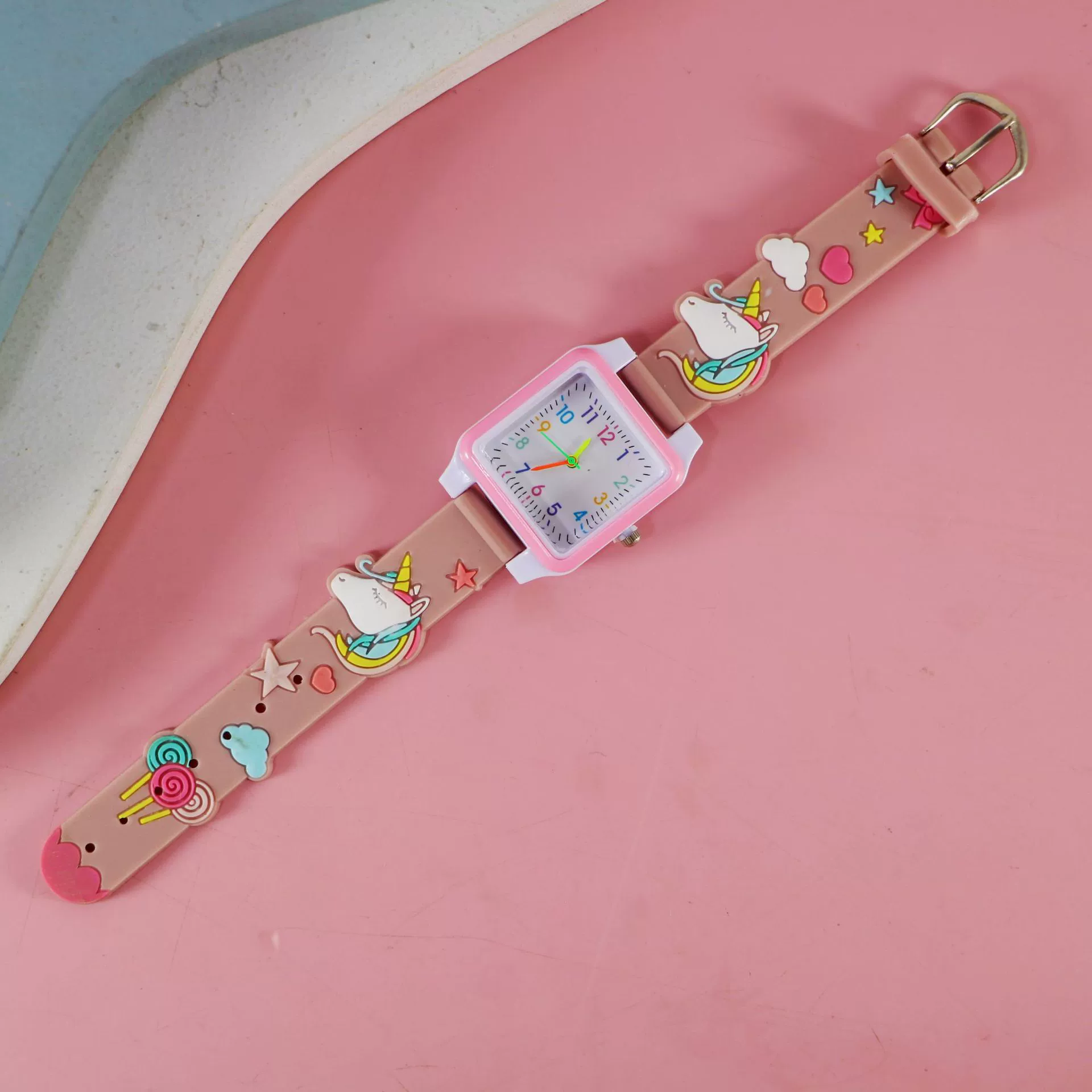 Silicone children's watch with gears, children's quartz watches