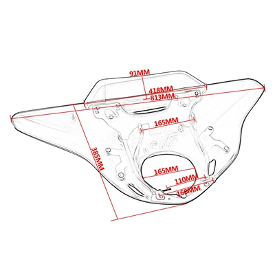 modified pig hood spoiler Motorcycle front windshield