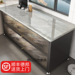 厨房置物架落地餐边切菜工作台靠墙一体多层功能收纳储物锅橱柜子