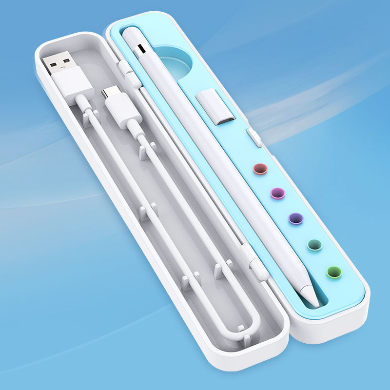 Adecuado para Apple caja de almacenamiento de lápiz Apple Generación de segunda generación pluma capacitiva pluma punta cubierta adaptador accesorios pluma caja