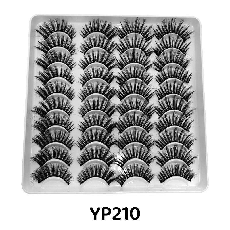 Dingsen pestañas postizas transfronterizas de múltiples capas de tres D estéreo 20 pares de pestañas cruzadas pestañas rizador