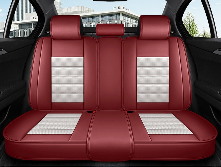 New Foreign Trade Full Leather Car Seat Cushion, Car Seat Cover, Four-Season Full Surround Car Seat Cushion, Temu Amazon Factory