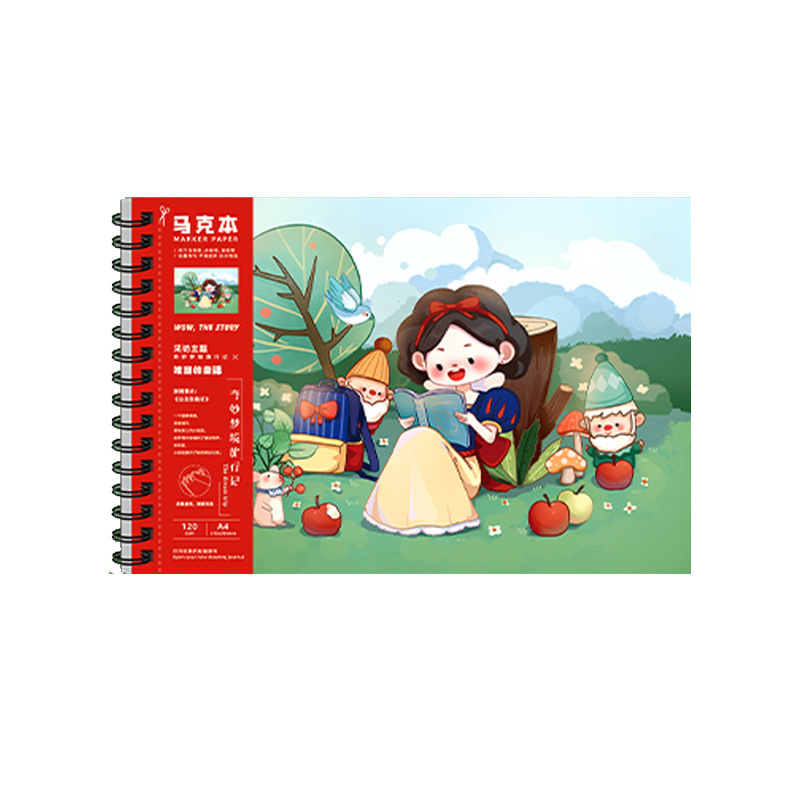 アクリルマーカー専用絵本 子供用白紙 a5マーカーブック A4コイル絵本 小学生専用絵本|undefined