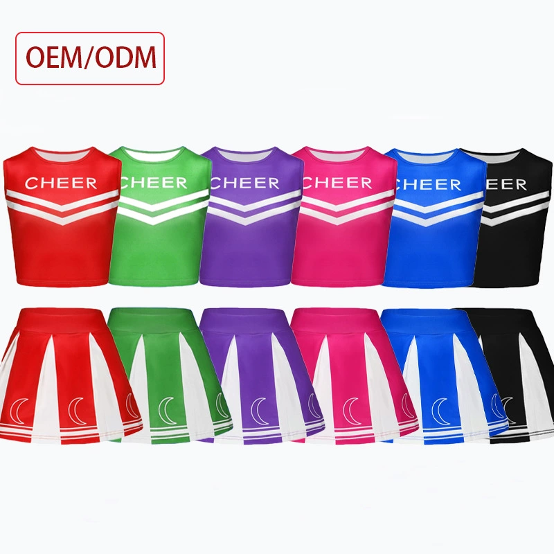 Трансграничная детская одежда OEM, милая танцевальная одежда, групповая одежда для выступлений в чирлидинге, спортивные соревнования учащихся начальной школы