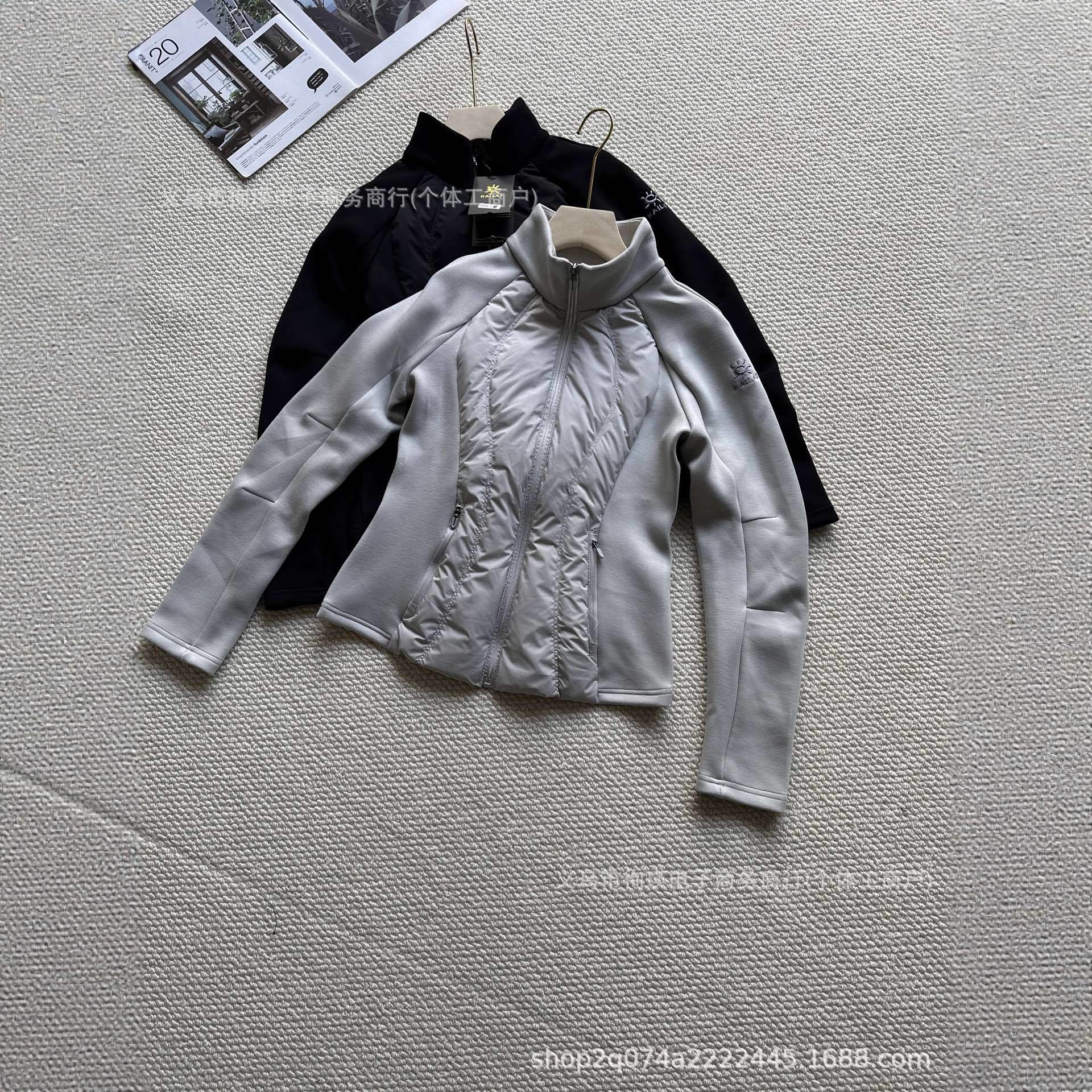 25Ss Autumn and Winter New Style Kaili Stone Women's Stand-Up Collar Lightweight Sports Casual White Duck down Jacket