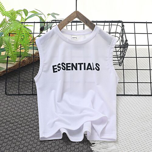 Children's Fashion English Alphabet Backless Top Breathable Versatile