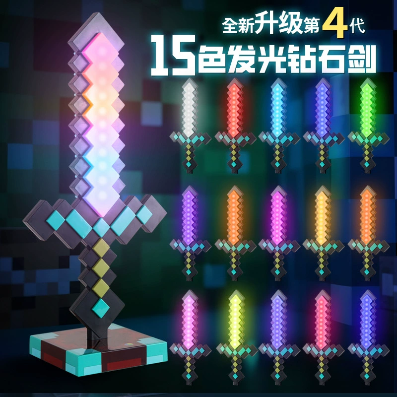 Перезаряжаемая фонарик Pixel — 4‑цветной светодиодный минер лампа, USB‑перезарядка, 28×5×5 см