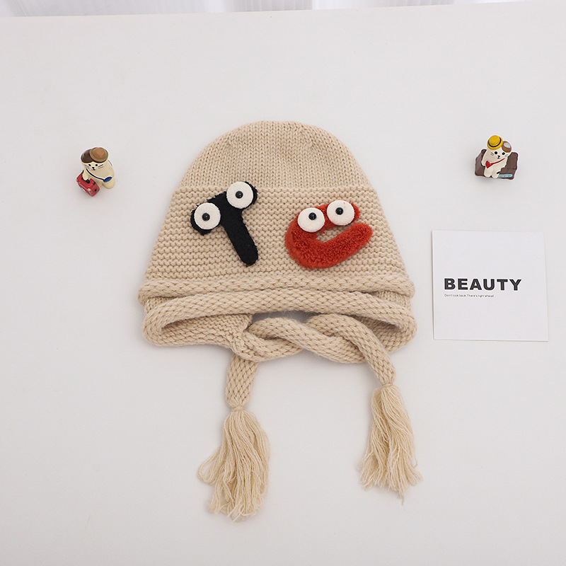 Sombreros infantiles otoño y invierno nuevos bonitos multicolor caliente para hombres y mujeres bebés sombreros de lana a prueba de viento