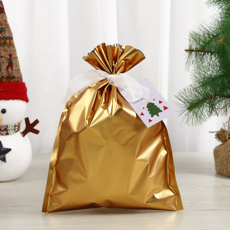 En stock corbata cuerda Navidad caramelo bolsa alce Santa Claus Correa cordón bolsa caramelo bolsa de regalo personalización image 17