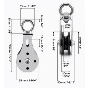 Wholesale bearing lifting pulley mute hanging wheel fitness wheel mute silent wheel bearing 300kg traction Crown block