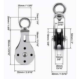批发轴承起重滑轮静音吊轮健身轮静音无声轮承重300KG牵引定滑轮