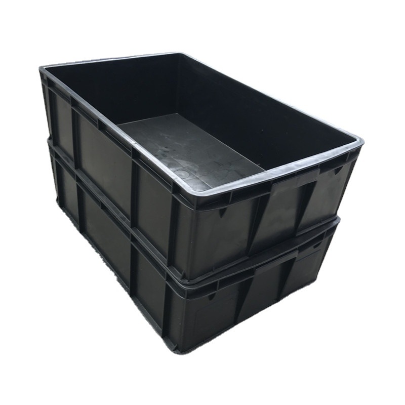 供应 静电塑料箱 黑色塑料零件箱 五金电子厂用 静电物料胶框