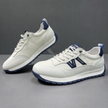 男鞋秋季2025新款时尚运动休闲鞋男士头层牛皮潮流阿甘鞋子男潮鞋