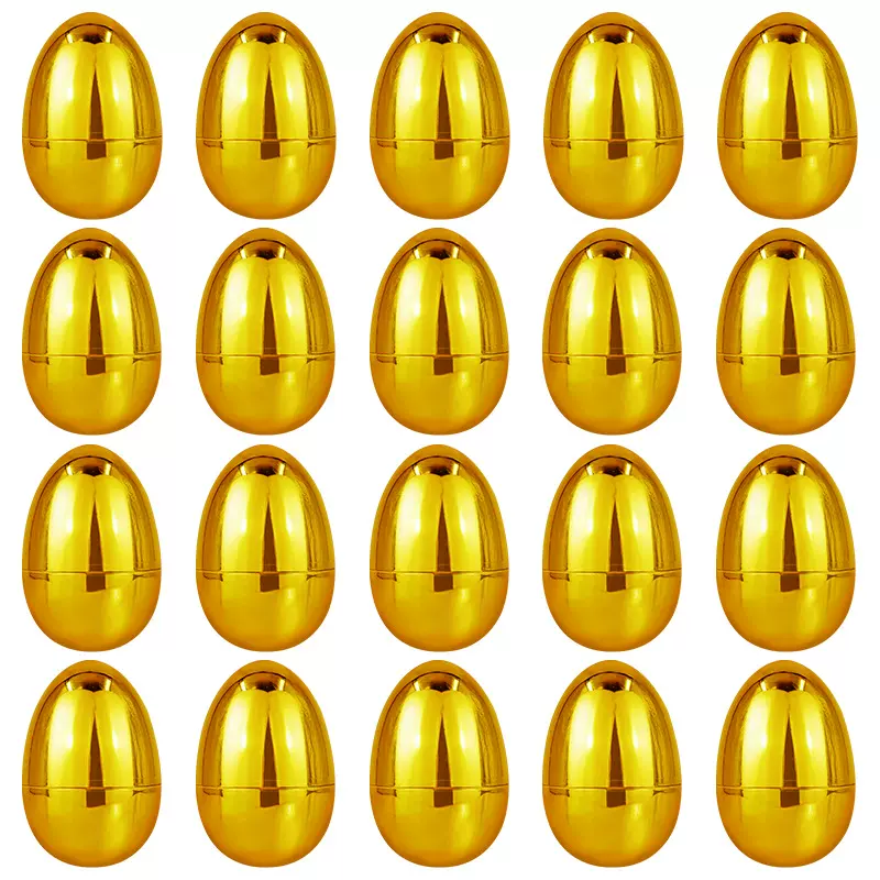 复活节金蛋6*4.3cm跨境新品篮子填充抽奖玩具开口仿真DIY扭蛋壳