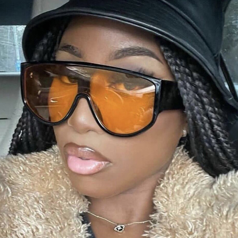 72g Weight Full Frame Glasses Structure Sunglasses Classification PC, UV400 Protection Lens Material Punk Solid Color PC UV400 Protection Toad Glasses Full Frame Women's Sunglasses