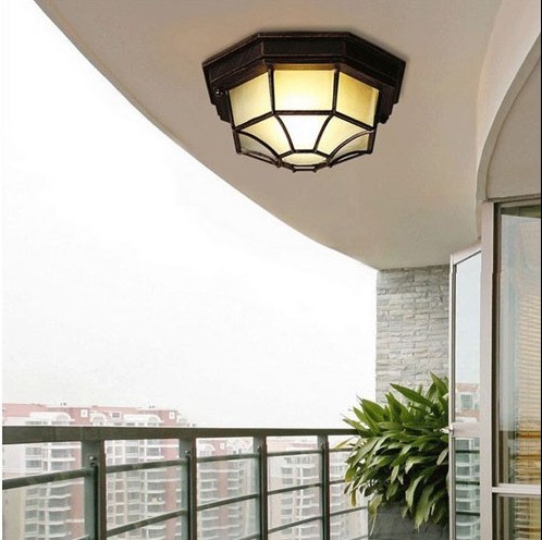 Outdoor Lights Waterproof American Style Retro Ceiling Lights Balcony European Style Outdoor Courtyard Corridor Aisle Entrance Bathroom Lamps