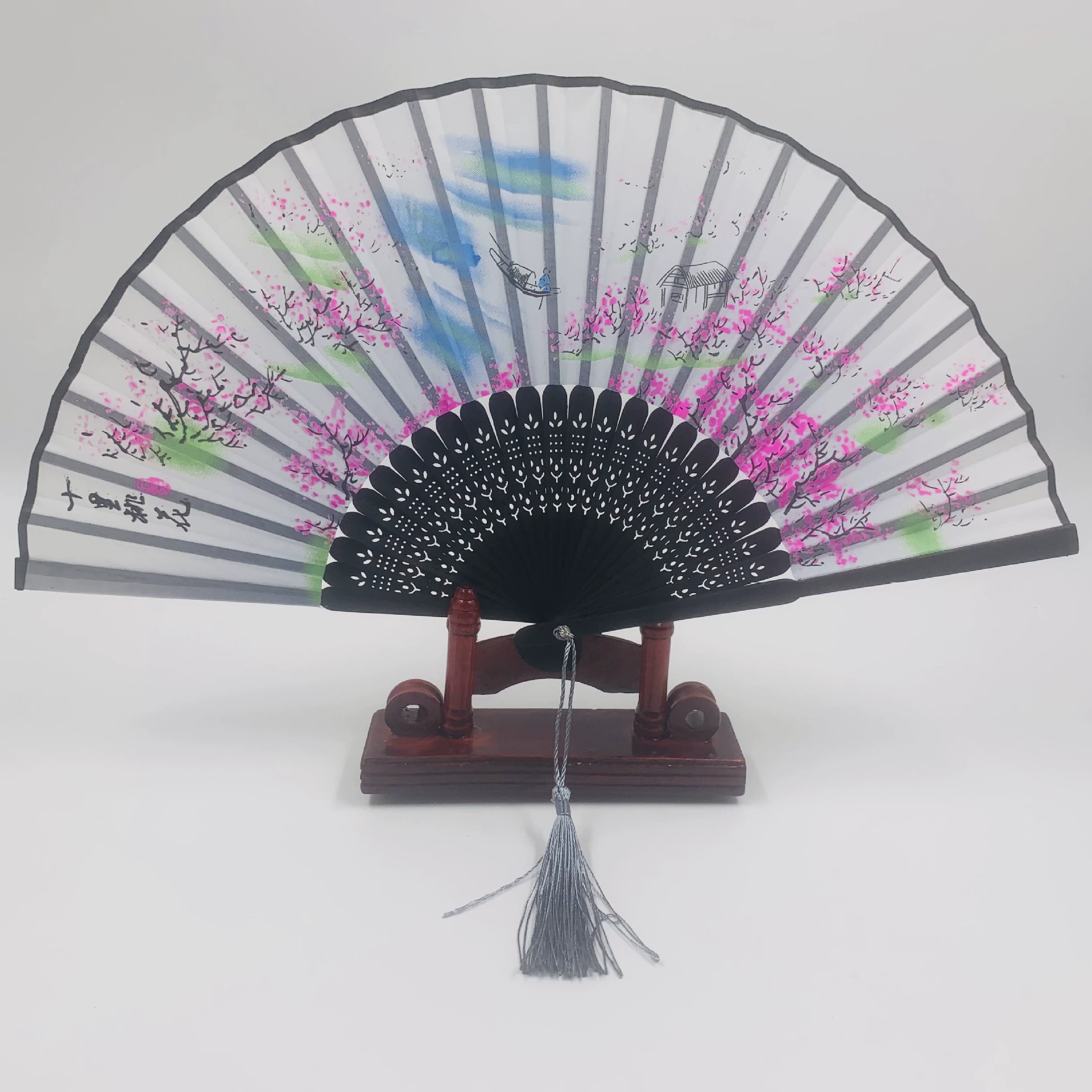 Folding Hand Fan Hanfu Style, Silk-screen Print, High-definition Patterns, Fine Workmanship