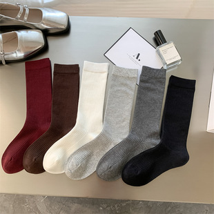 2025 Spring and Autumn New Women's Socks Mid-Tube Pile Socks Women's Japanese Style Anko Red Socks Lala Versatile Socks Wholesale