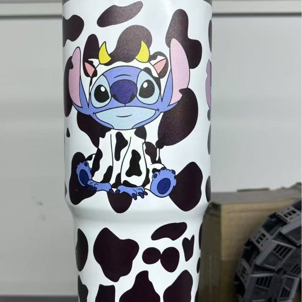 Estilo explosivo Stitch patrón de dibujos animados Ice Ba taza 30oz para coche taza de vacío de acero inoxidable 304