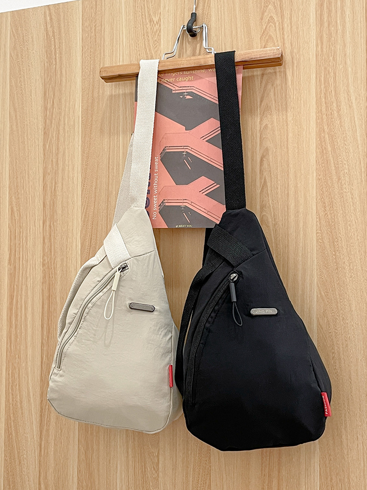 Korean version cross-border men's chest bag, women's single-shoulder crossbody bag, foldable casual sports outdoor single-shoulder bag, crossbody small bag undefined