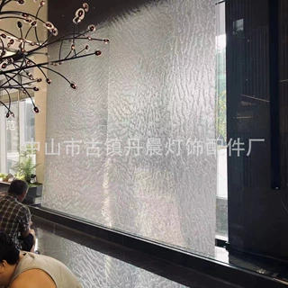 大厅装饰水景观形象背景墙水幕墙流水屏风钢网流水金属网水帘室内