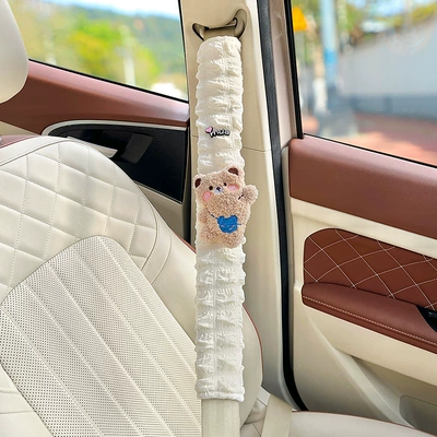 Car Decoration Supplies for Women — Seat belt shoulder pad - shoulder-bag-brown-bear-puff-shoulder-pads-49cm-single-no-specifications