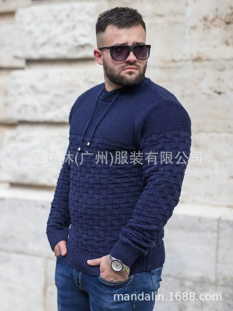 Мужской вязанный свитер Thick knitted sweater для мужчин