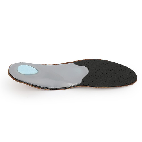 Brown cowhide insole, flat foot arch pad, XO arch fit, shock absorption, men's and women's sports and leisure full pad