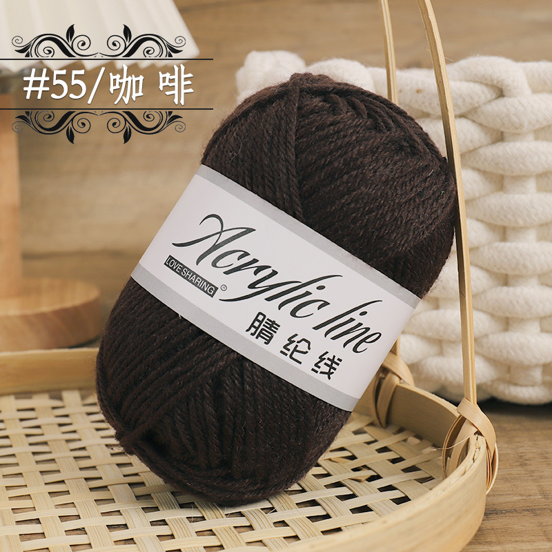 Hilo de acrílico hecho a mano bricolaje muñeca de lana de ganchillo hilo de acrílico zapatos de ganchillo fábrica al por mayor