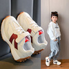 Children's sports shoes, footwear, small non-slip white shoes for boys, autumn, trend of season