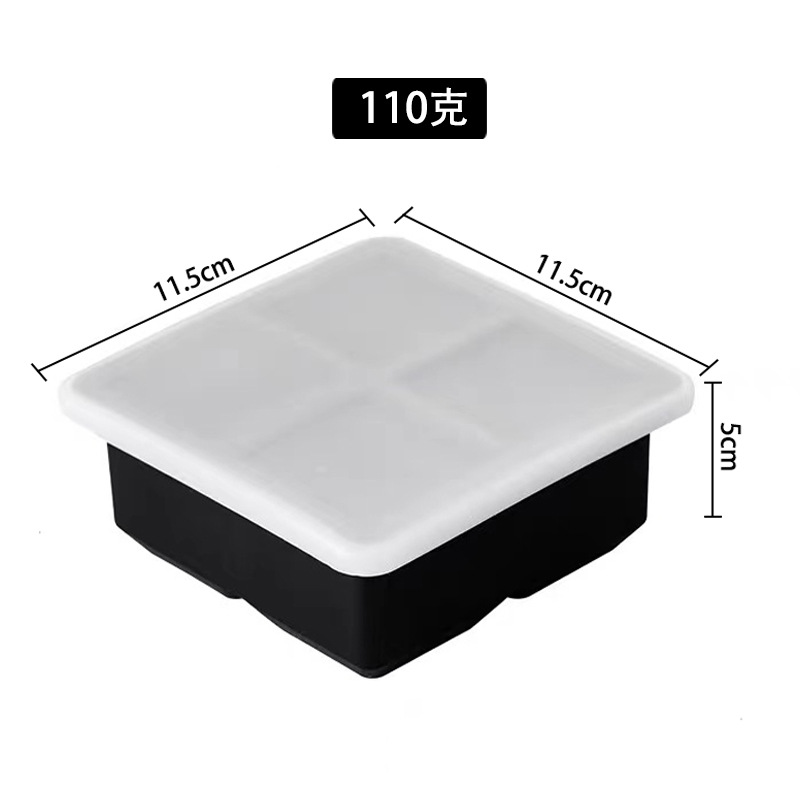 Venta caliente de Amazon 6 moldes de cubitos de hielo de silicona grandes, fáciles de desmoldar, películas de hockey sobre hielo congeladas rápidamente, moldes de fabricación de hielo