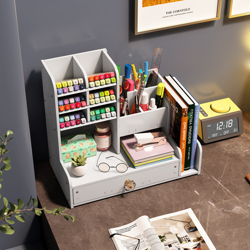 Creative pen holder ins high-looking drawer-type office supplies pen barrel cute children's desktop marker pen storage box