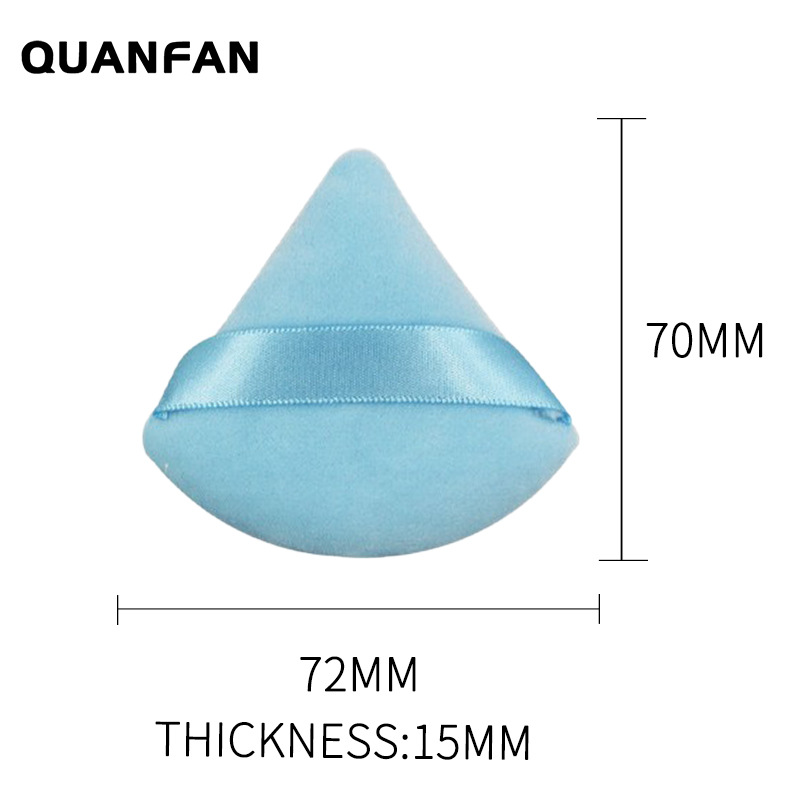 Triángulo seco puff fibra de comercio exterior de cristal de algodón delicado maquillaje belleza maquillaje herramientas puff transfronteriza caliente