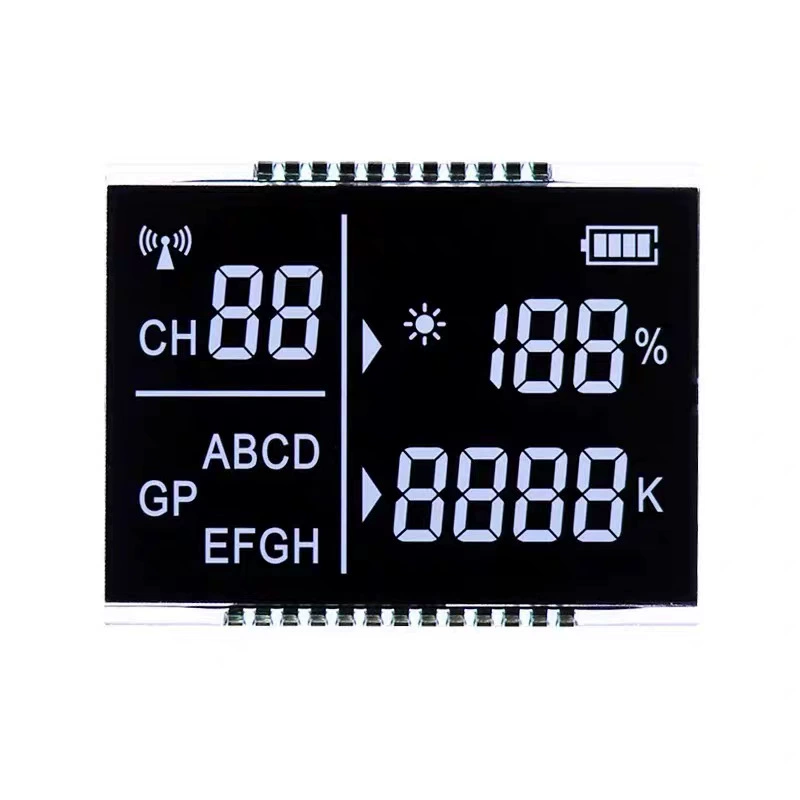 Manufacturer wholesale LCD LCD broken code screen VA segment code screen size low power black and white LCD screen
