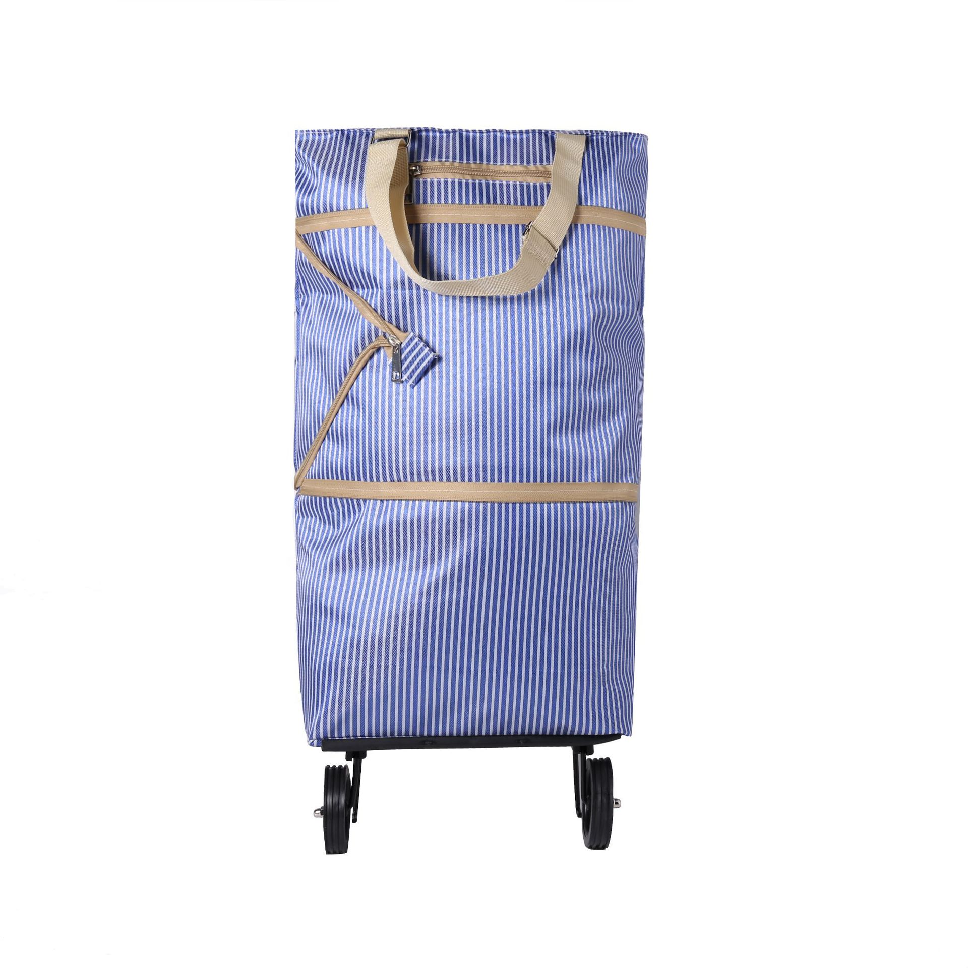 ホイールバッグ折り畳みレジ袋モップバッグ買い物車買い物カート買い物バッグ手提げ袋とロゴ