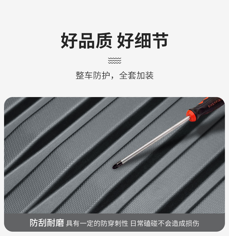 Suitable for Tesla's New Version of Model Y/New Model 3, Tpe Full-Coverage Front and Rear Trunk Storage Mats
