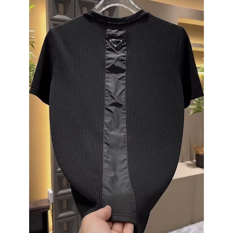 2025 Summer New Youth Pure Color Simple Men's Short-Sleeved Tops Korean Style Trendy Brand Quality Half-Sleeved T-Shirts