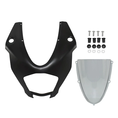 Suitable for KTM RC390 Motorcycle front windshield - matt-black-headlight-cover-smoke-gray-windshield