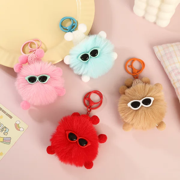 Popular Takeaway Plush Keychains, Phone Charms, Sunglasses Elf Cute Creative Bag Accessories, Indonesian Hot-Selling Items