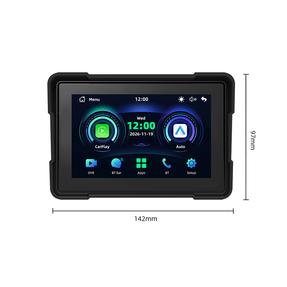 5inch Wireless Carplay/Android Auto Portable Car Motorcycle Driving Recorder