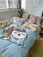 chiikawa床单被罩卡通小可爱床品四件套学生宿舍三件套吉伊卡哇