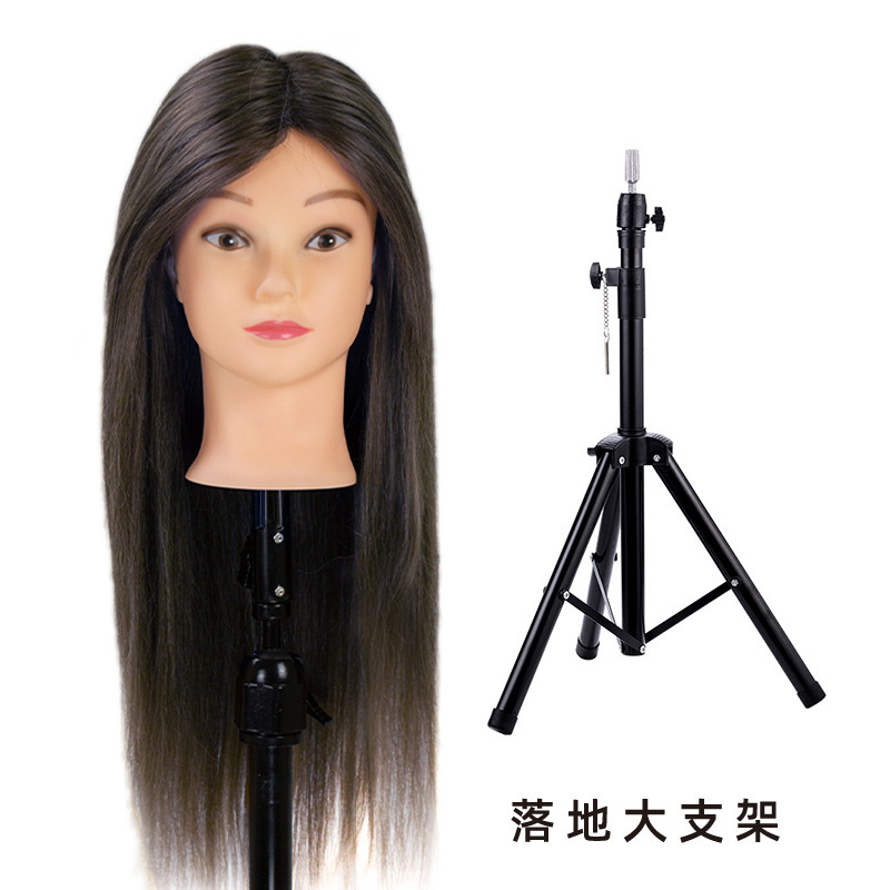 真发混丝无妆头模美发教学练习编盘发修剪吹造型公仔头化妆模特头|undefined