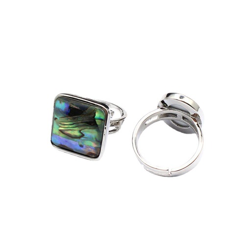 Factory direct sales foreign trade jewelry wholesale ins style New Zealand abalone love ring open ring